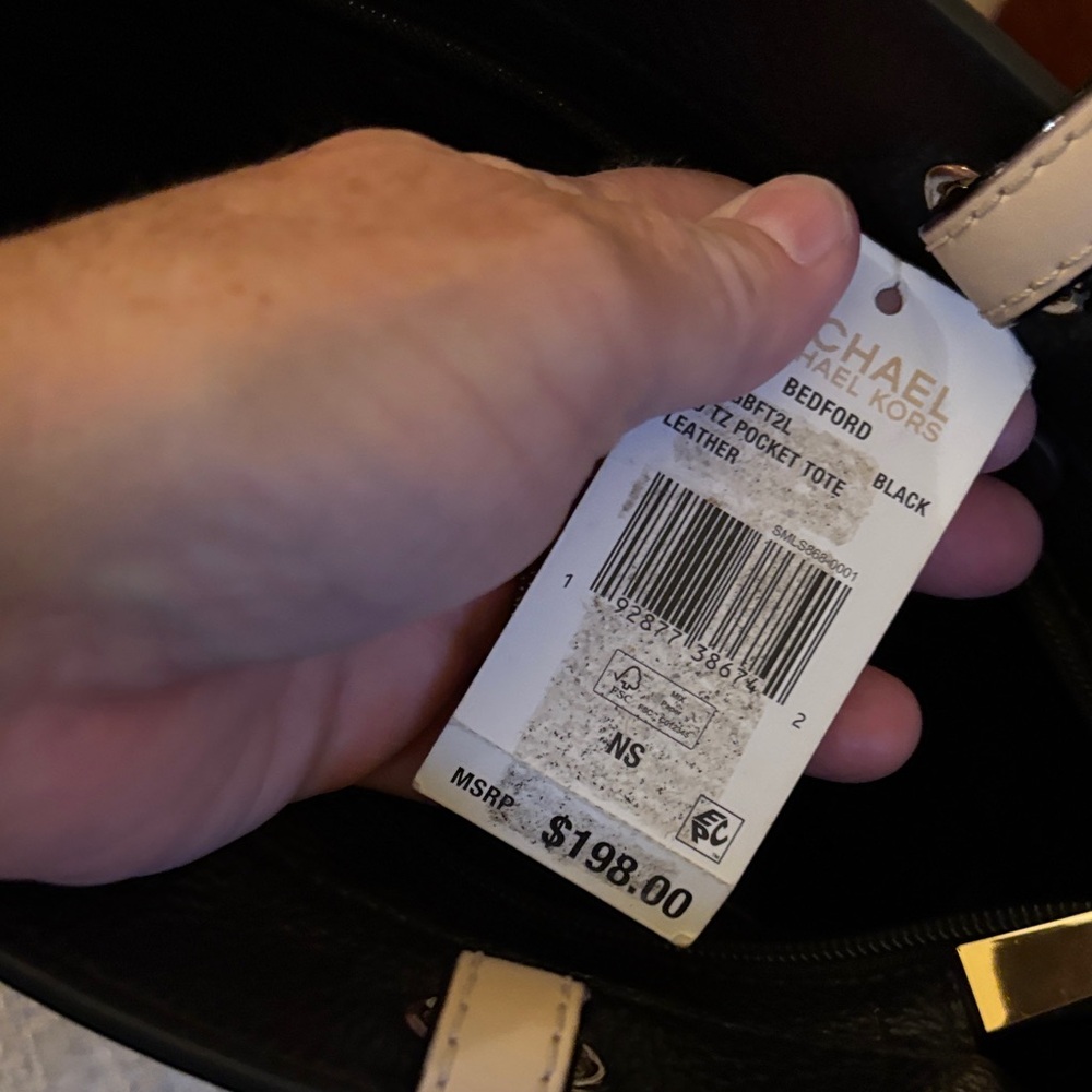 Michael Kors Black and Tan Tote Bag - Picture 3 of 9